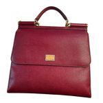 Dolce & Gabbana Authentic  Sicily Burgundy Leather Tote Photo 0