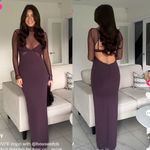 House Of CB ‎ 'Safiya' Black Grape Maxi Dress NWOT size XS A-C Photo 2