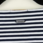 Barbour  Women's Size 12 Harewood Stripe Dress Navy Pink Green Cotton Stretch Photo 4