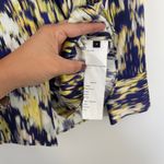 Lafayette 148 $698 New York Scottie Ink Blouse Silk Multicolor Size Medium Purple Photo 7