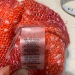 Calvin Klein Orange & Pink Striped Knit Wool Blend Long Sleeve Crew Neck Sweater Photo 3