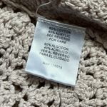 Joseph A  Hippie Boho Cream Crochet Open Front Vest.  Size Large Photo 2