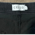 Cello  Pull-on Bell-Bottom Jeans Size Large Black Denim Flare Stretch Photo 2