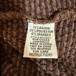 Habitat Clothes to Live in Shirt Womens M Brown Waffle Textured V Neck Lagenlook Photo 3