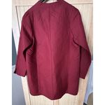 Eileen Fisher Sigrid Olsen Wine Quilted Cotton Open Front Blazer Kimono Long JACKET Size S Photo 1