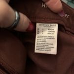 American Eagle High Rise Faux Suede Burgundy Wrap Skort Photo 8