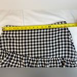 Lost + Wander Lost‎ + Wander Gingham Check skirt asymmetrical ruffled hem Lined size L Photo 3