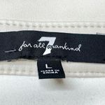 7 For All Mankind Beige Faux Leather Button Up Long Jacket Trench Coat Large Photo 5