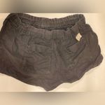 TNA Medium size shorts with cotton rope waist tie linen cotton blend black color Photo 2