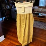 ZARA  linen mixed media sleeveless dress sz L Photo 2