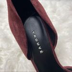 Trouve Devina Genuine Calf Hair d'Orsay Pointy Toe Pumps Burgundy Size 7 Heels Red Photo 3