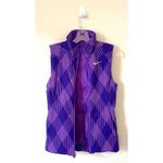 Nike Plaid Diamond Golf Puffer Sport Vest Purple Size XS Photo 1