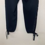 Fabletics Athletic Black Kara Ankle Tie Satin Stripe Jogger Pants Photo 10