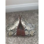 Talbots NWT VIA CHAINLINK DETAIL ANKLE BOOTS Size 8.5- EMBOSSED LEATHER Photo 4