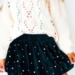 Peach Love California Peach Love Green Velvet Pearl Studded Skort Photo 0