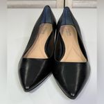 ALFANI Women's "Cashh" Pointed Toe Leather Block Heel Pumps Black Photo 2