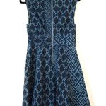 Tracy Reese Plenty by Blue Patterned Denim Fit & Flare Dress Size 4 Photo 3