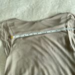 EXPRESS Sequined Top Womens Size XS Tan Short Sleeve High Low Y2K Bling Stretch Photo 7