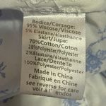 White Black Floral Long Sleeve Square Neck Lace Stretch Romper Shorts Size S Photo 3