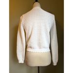 Nanette Lepore  White Crochet Knit boho cottagecore whimsi Y2K Cardigan Sweater Photo 2