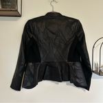 Theory  Black Lambskin Leather Open Front Jacket Size Small Photo 1