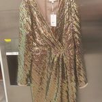 Ted Baker 💕💕 Pipii Sequin Mini Cocktail Dress Light Pink Gold Metallic NWT Photo 11