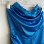 Lulus NWT Elegant Status Blue Strapless Tulip Midi Dress Size XS Photo 3