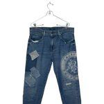 Ralph Lauren Lauren Womens Jeans Relaxed Tapered Denim Patches & LRL Logo Blue 8 Photo 3
