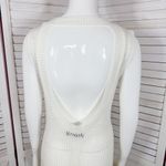 Almost Famous Almost Famous Sheer Crochet Open Back Beach Swim Cover Maxi Dress Cream Medium Photo 6