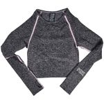 PINK Victoria's Secret Seamless Crop Top Long Sleeve Thumbhole Gym Workout S Purple Photo 0