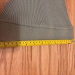 ZARA Womens Ribbed Midi Skirt Size M Sage Green Cotton Blend Stretchy Photo 3