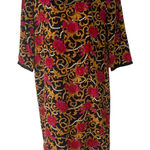 Papell Boutique Papell‎ Boutique Size 10 Black Pearl Rose Chain Midi Dress Photo 0