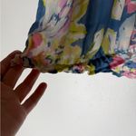 Joie  Silk Sleeveless Smock Neck Multicolor Floral Blouse Medium Photo 5