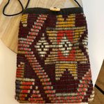 Indie Handmade Fabric Woven Weaved Southwestern Small Crossbody Bag Black Photo 13