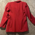 Ann Taylor Vintage  Wool Blend Blazer Womens Sz 4 Red Four Button Jacket Pockets Photo 2
