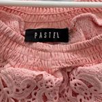Pastel All Lace Top Size Medium Color Peach EUC Photo 3