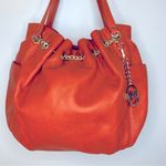 Michael Kors MICHAEL Jet Set Chain Ring Leather Tote in Tangerine Photo 2