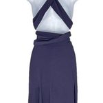 Dessy Collection Twist Wrap Dress With Chiffon Overskirt Convertible Infinity Purple Photo 3
