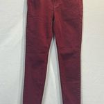 Almost Famous Mid Rise Burgundy Skinny Jeans Size 5 Junior Photo 1