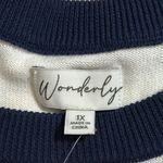 Wonderly  women’s plus size 1X flyaway dolman sleeve sweater blue dip hi low NWT Photo 6