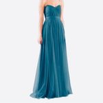 Jenny Yoo Anthropologie Annabelle Tulle Convertible Dress Gown Teal Size 2 Photo 1