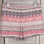 Dalia Collection DALIA Boho Woven Shorts Pink/Multi-8 Photo 0