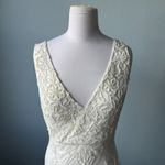 Lulus Passionate Romance White Beaded Sequin Mermaid Maxi Dress Size Large Photo 5