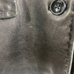 Q.U.E Genuine Lambskin Leather Blazer Jacket Black Size L Lined Button Front Size L Photo 5