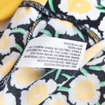 Diane Von Furstenberg  x Target Sundress Sz 8 Black Yellow Floral Summer Babydoll Photo 7