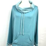 Pajamagram Teal Cowl Neck Fleece Sleep Shirt Top Size M Photo 6