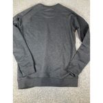 Womens Gray Crew Neck Long Sleeve Sweatshirt Christmas Paw Print Tree Large Photo 6