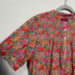 J.Crew Short-sleeve Mini Shirtdress Liberty Meadow Song Print Sz Md Maximalist Photo 4