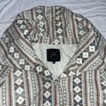 JACK Womens Large Jacket Coat Top Cotton Zip Shawl Collar Tribal Pockets L Large Photo 4