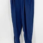 Nike Blue Elastic Waist Zip Ankle Windbreaker Activewear Joggers Size Medium Photo 0